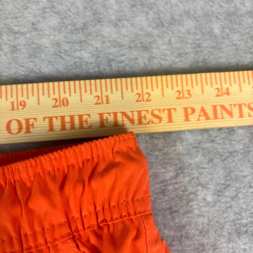 George Mens Swim Trunks XXXL Orange Elastic Waist Drawstring Mesh Lined Size 3XL